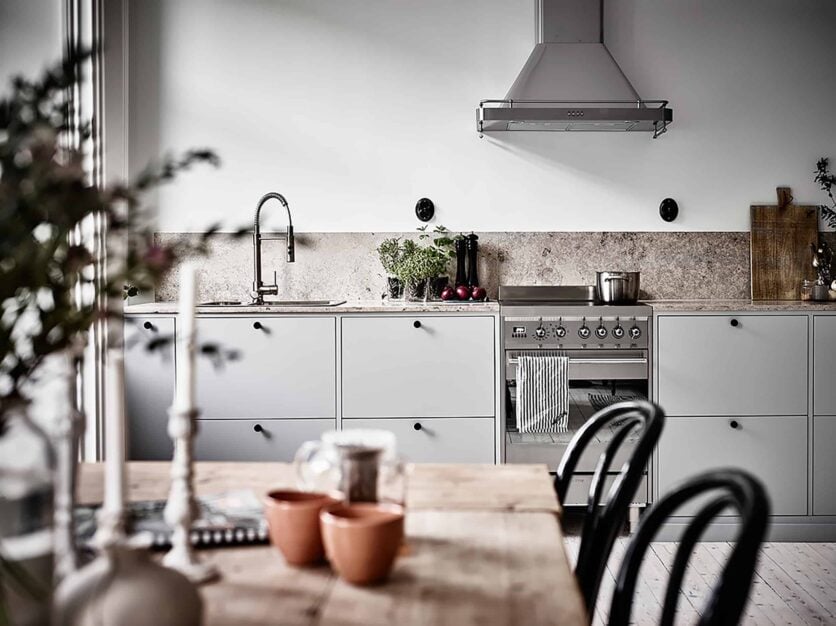 Modern Gray Minimal Kitchen